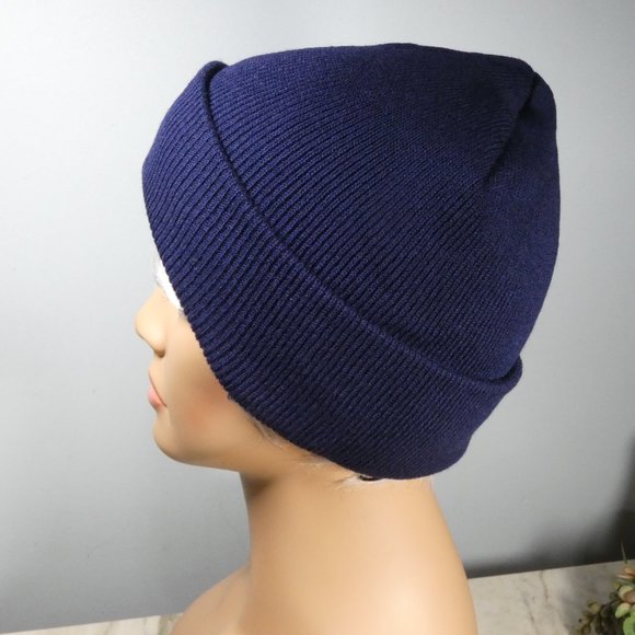 Kangol Knit Cap Beanie Navy/Dark Blue White Logo - Picture 5 of 9